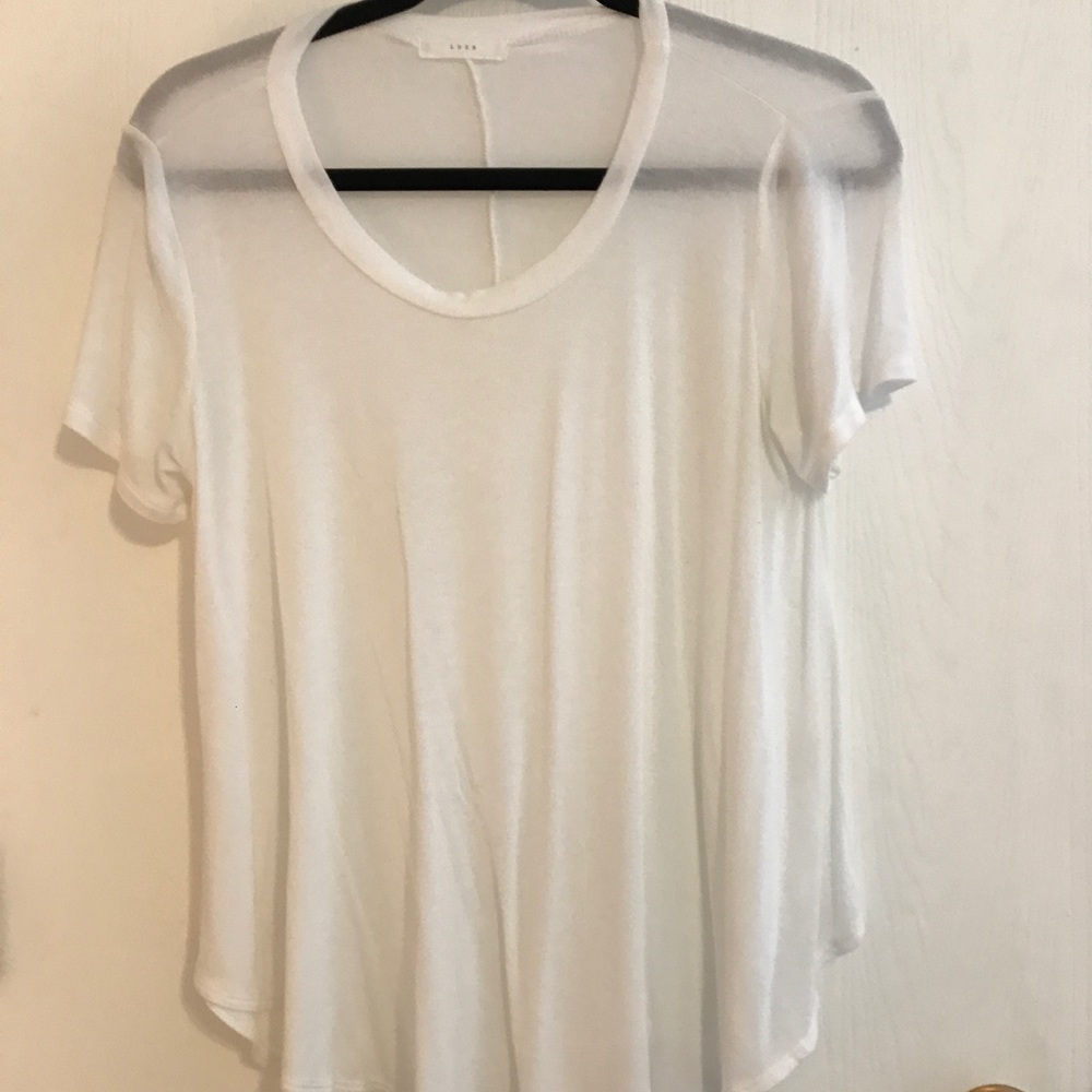 Lush white tunic tee
